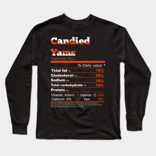 candied yams nutrition Long Sleeve T-Shirt